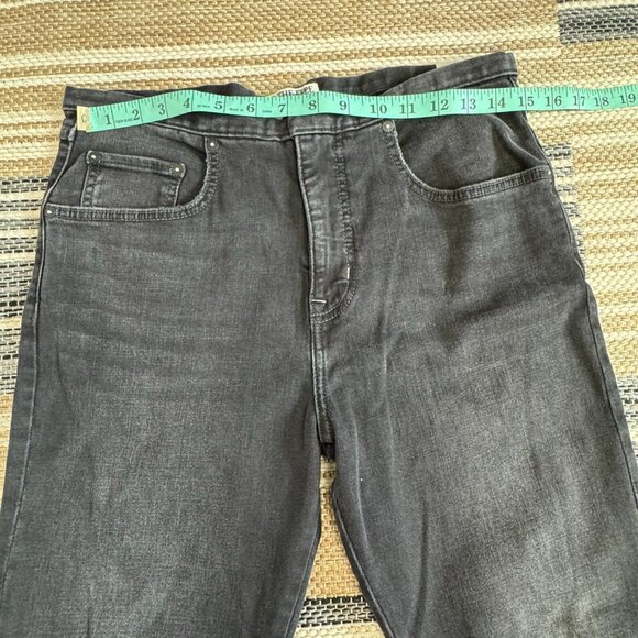 Free People We The Free Daliah Stacked Low Rise Straight Leg Jeans Black Size 30 - Picture 9 of 14